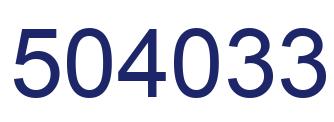 Number 504033 blue image