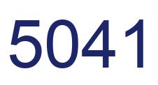 Número 5041 imagen azul