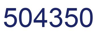 Number 504350 blue image