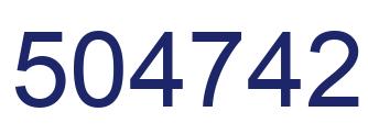 Number 504742 blue image