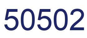 Número 50502 imagen azul