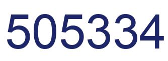 Number 505334 blue image