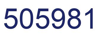 Number 505981 blue image