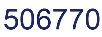 Number 506770 blue image
