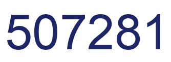 Number 507281 blue image