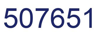 Number 507651 blue image