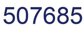 Number 507685 blue image