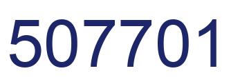 Number 507701 blue image