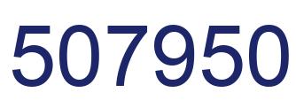 Number 507950 blue image