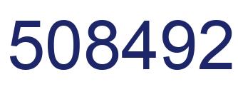 Number 508492 blue image