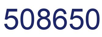 Number 508650 blue image