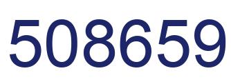 Number 508659 blue image