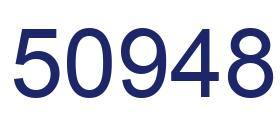 Número 50948 imagen azul