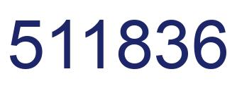 Number 511836 blue image