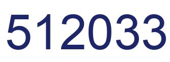 Number 512033 blue image
