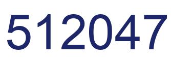 Number 512047 blue image