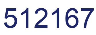 Number 512167 blue image