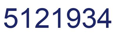 Number 5121934 blue image