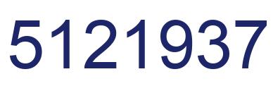Number 5121937 blue image