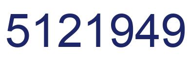 Number 5121949 blue image
