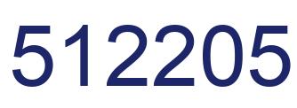 Number 512205 blue image