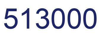 Número 513000 imagen azul