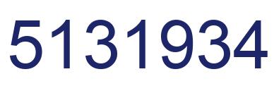 Number 5131934 blue image