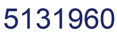 Number 5131960 blue image