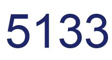 Number 5133 blue image