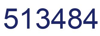 Number 513484 blue image