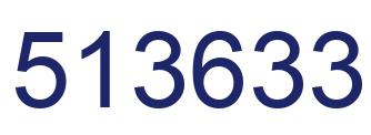 Number 513633 blue image