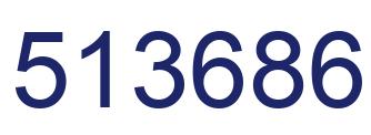 Número 513686 imagen azul