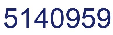 Number 5140959 blue image