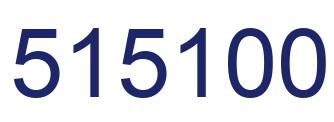 Number 515100 blue image