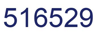 Number 516529 blue image