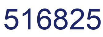 Number 516825 blue image