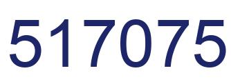 Number 517075 blue image