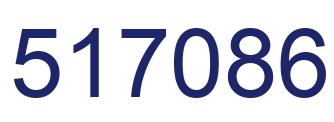 Number 517086 blue image