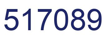 Number 517089 blue image