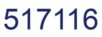 Number 517116 blue image