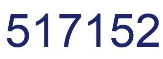 Number 517152 blue image
