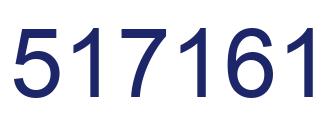 Number 517161 blue image