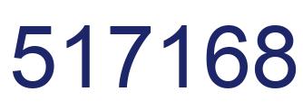 Number 517168 blue image