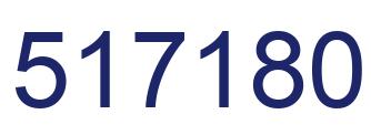 Number 517180 blue image