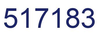 Number 517183 blue image