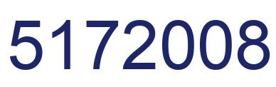 Number 5172008 blue image