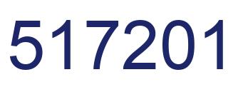 Number 517201 blue image