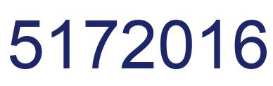 Number 5172016 blue image