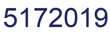Number 5172019 blue image