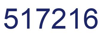 Number 517216 blue image